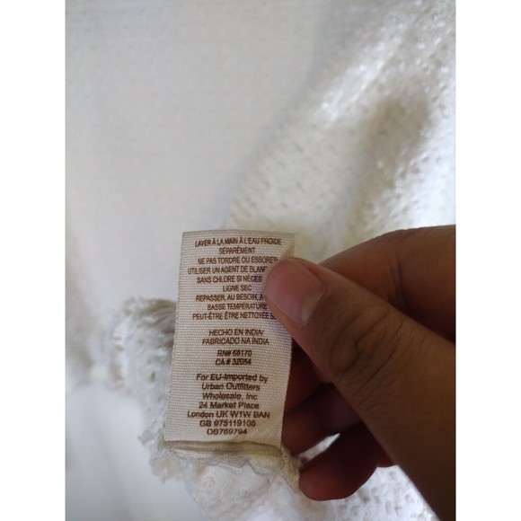 FREE PEOPLE Top Womens Waking in Hueco Cropped Ivory White OB769794 - Picture 3 of 6